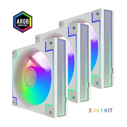 فن کیس گیم مکس سفید مدل GameMax RD 300 - 3 in 1 White
